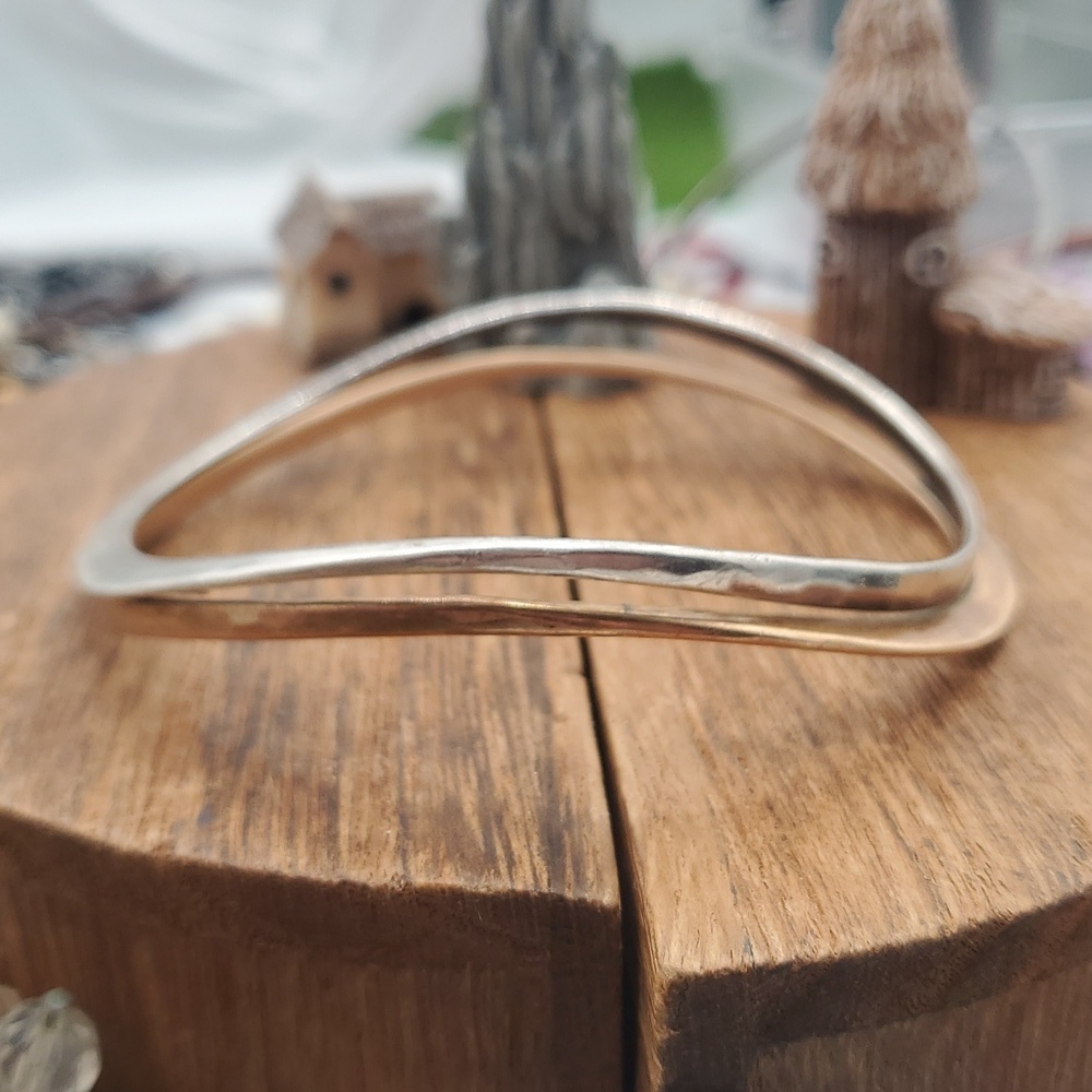 Unique Sterling Double Tone Bracelet B3419‎